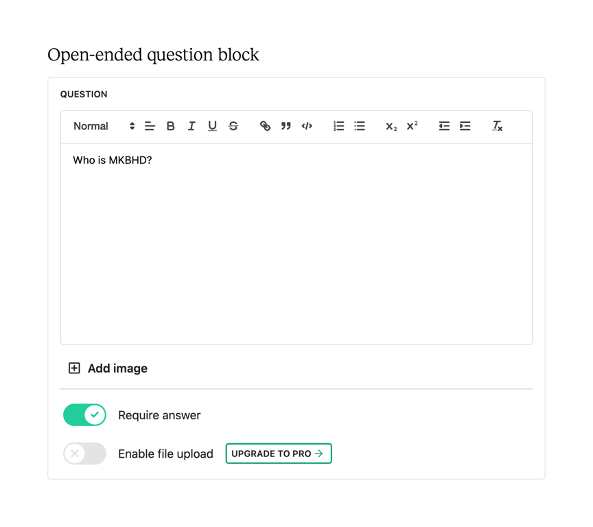 Teachable — Rich text editor component