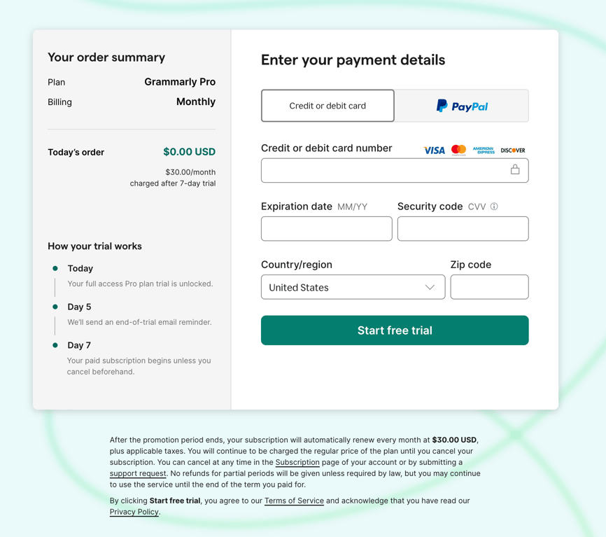 Grammarly — Form element component