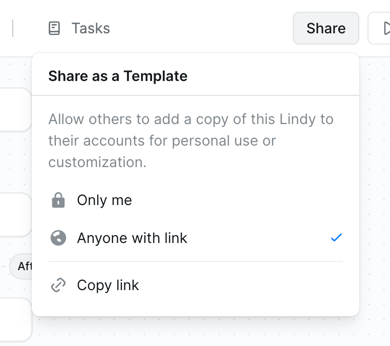 Lindy — Dropdown menu component