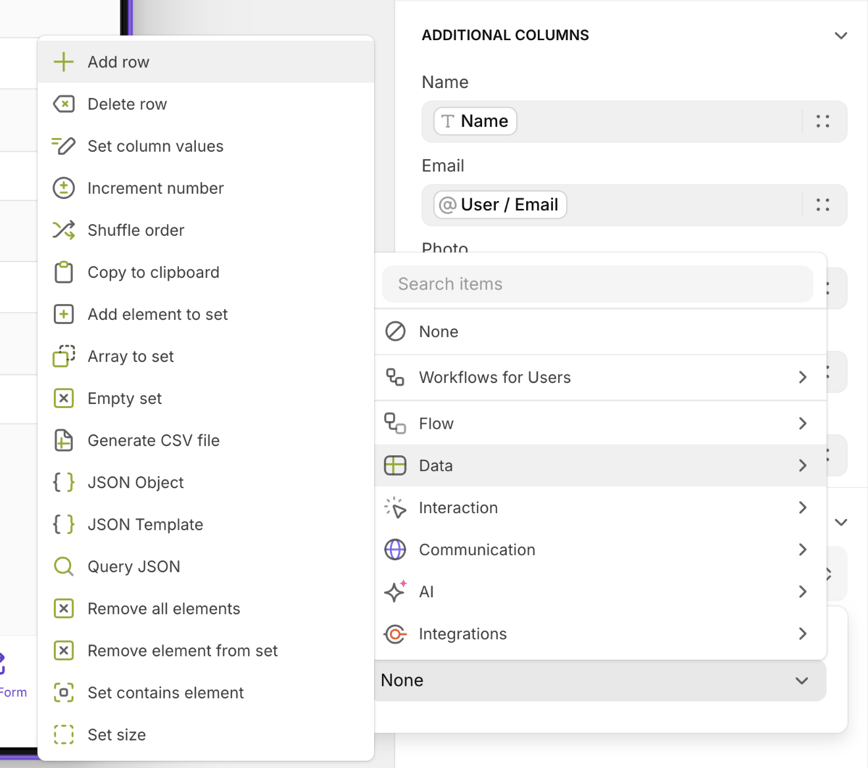 Glide — Input select component
