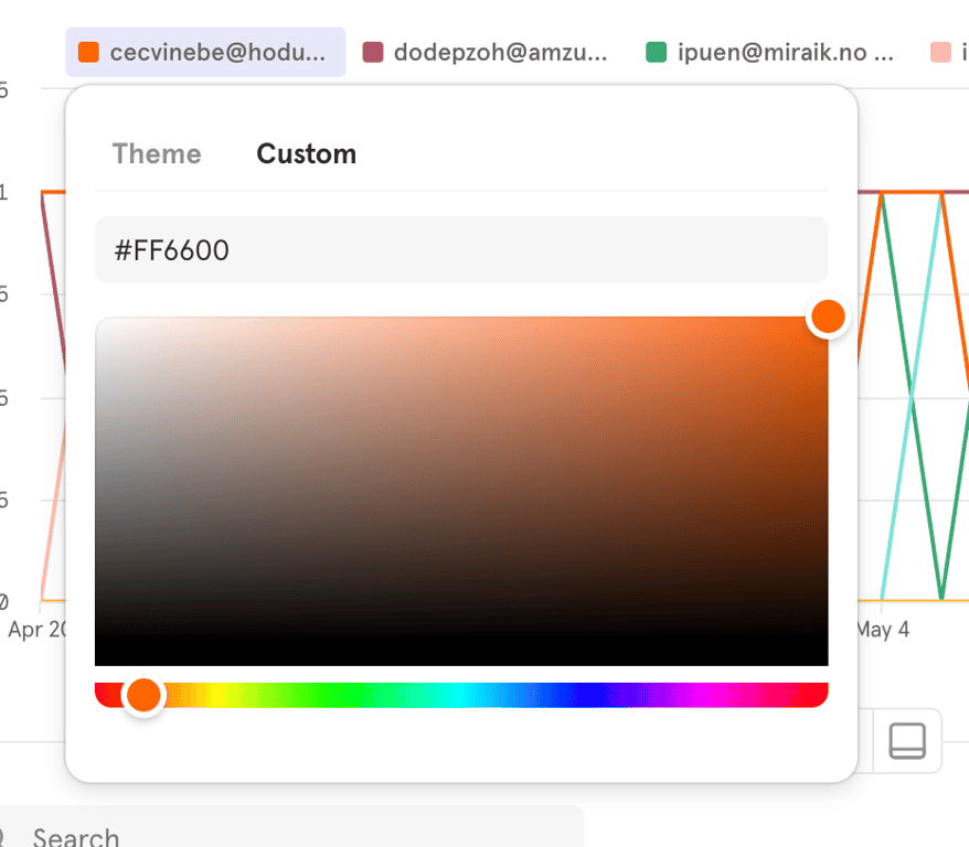 Mixpanel — Color picker component