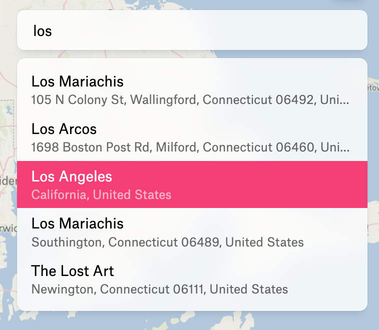 Felt — Input location component