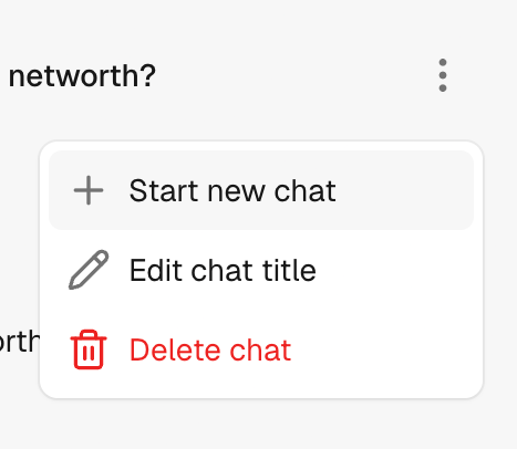 Maybe Finance — Dropdown menu component