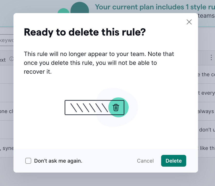 Grammarly — Modal component