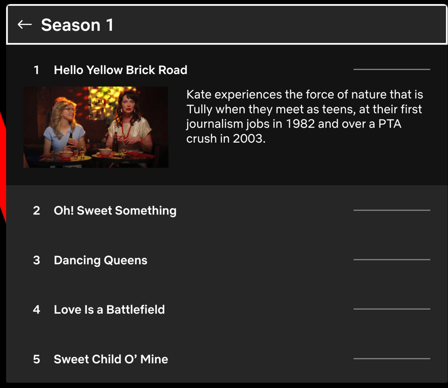 Netflix — Accordion component