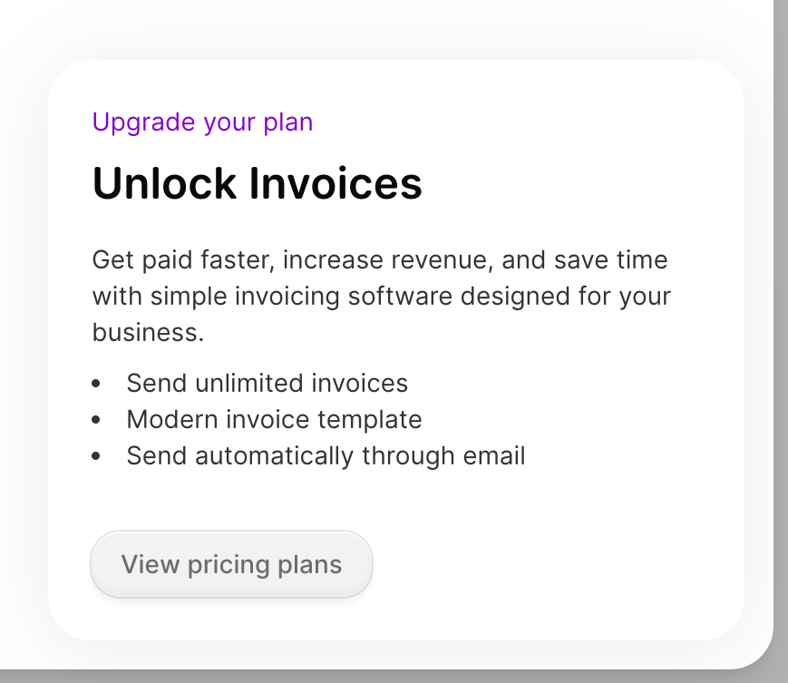 Durable — Upgrade your plan component