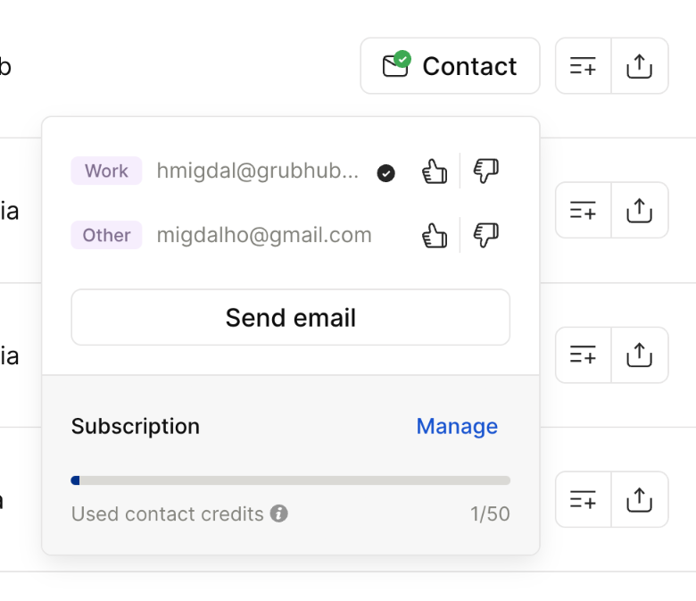 The org — Dropdown menu component