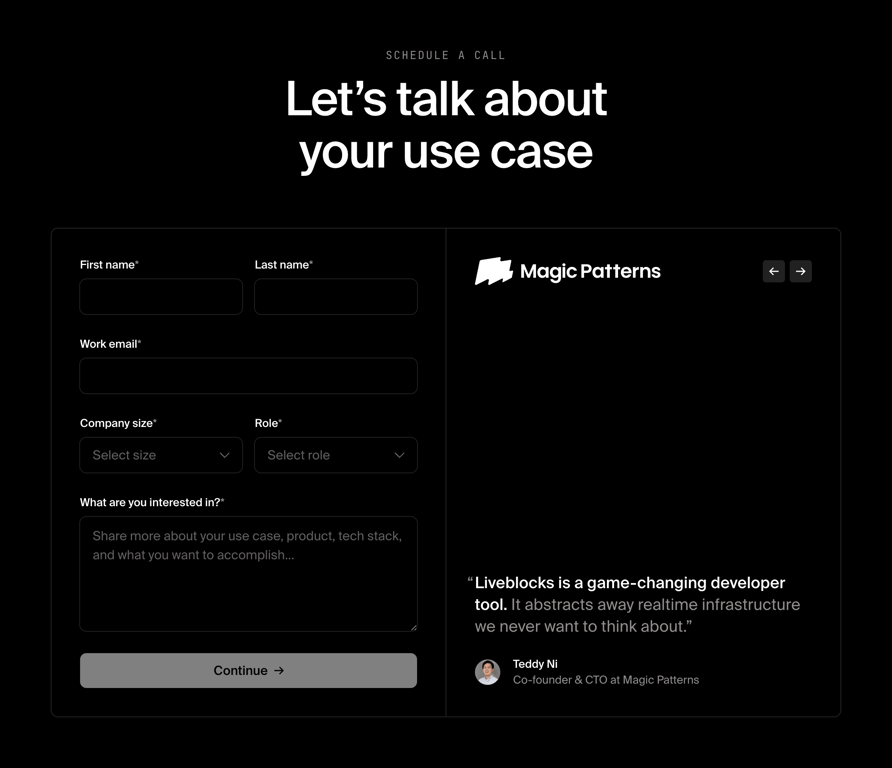 Liveblocks — Form element component