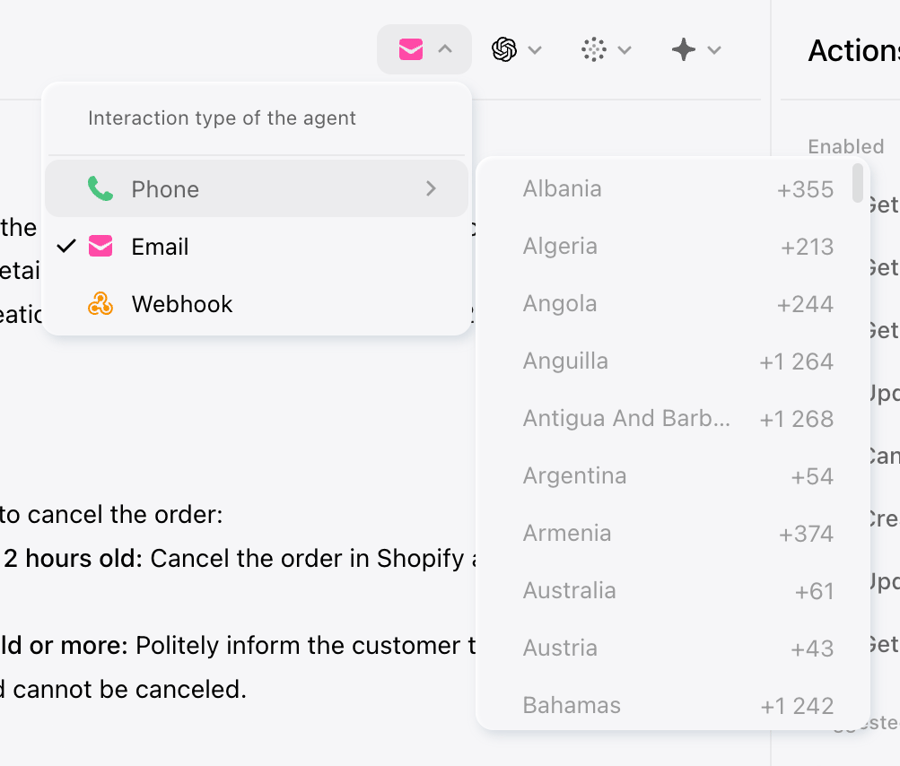 Lemni — Dropdown menu component