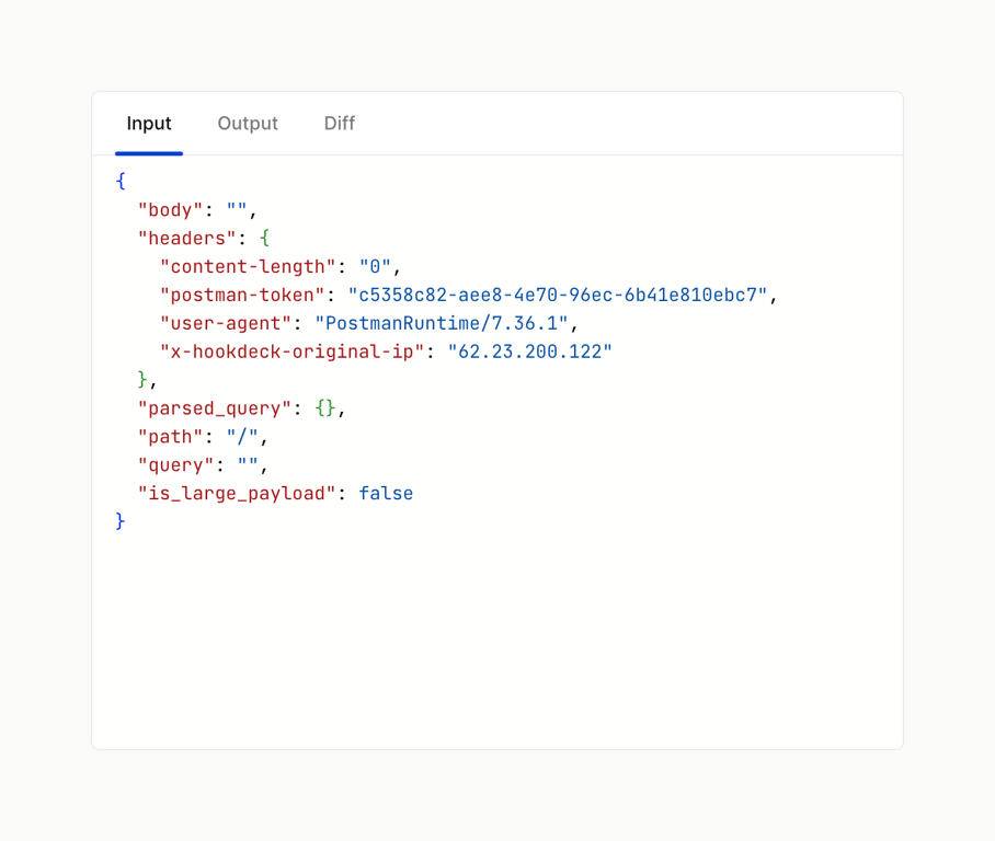 Hookdeck — Code block component
