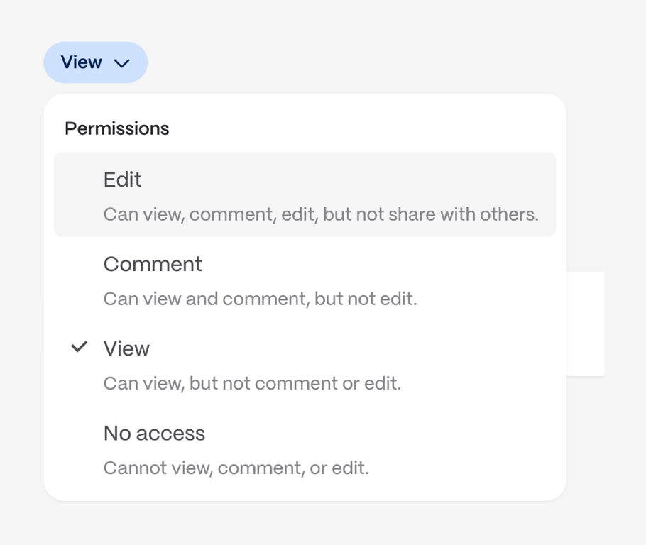 Gamma — Dropdown menu component