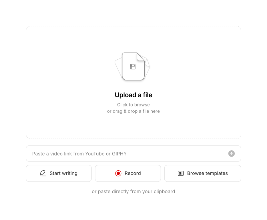 Descript — File upload input component