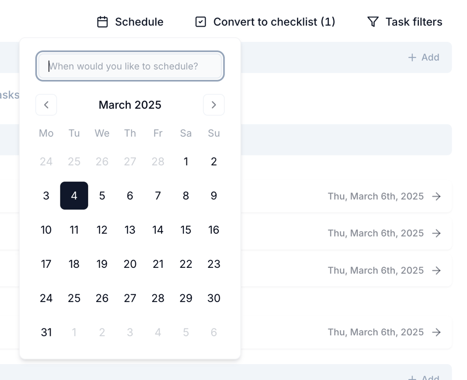 Reflect — Datepicker component