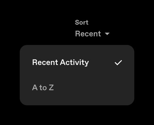 Cosmos — Sorting & filtering component