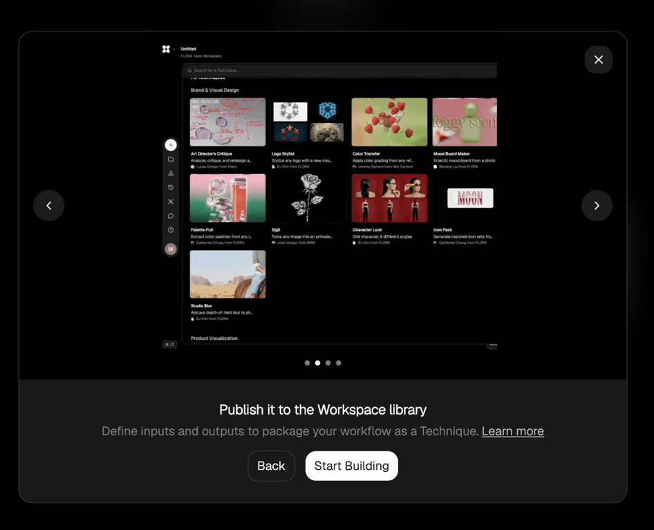 Flora — Modal component