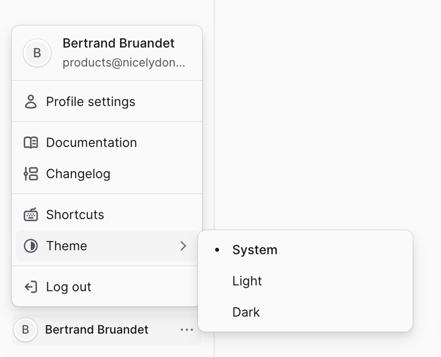 Bloom — Dropdown menu component
