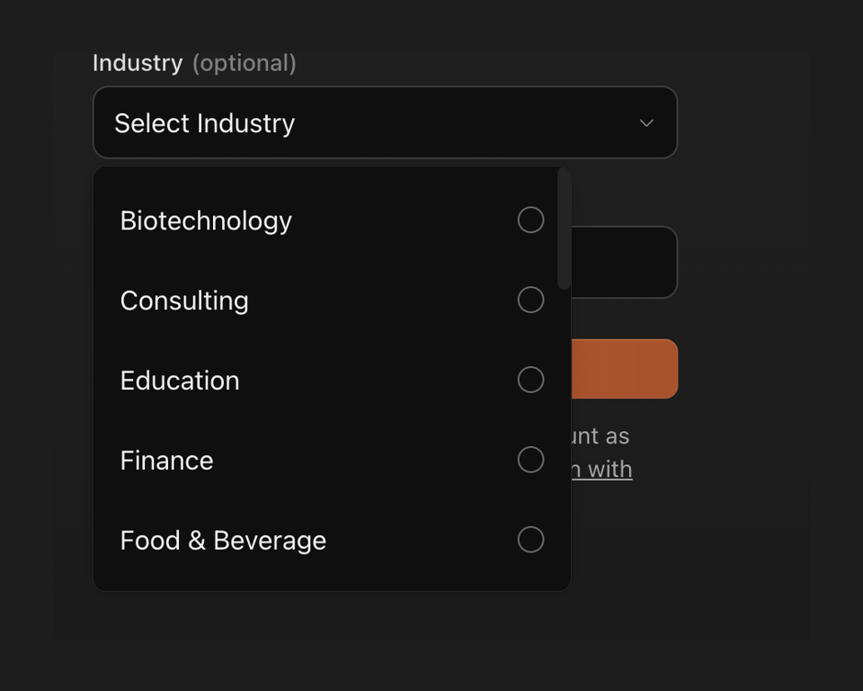 Anthropic — Input select component