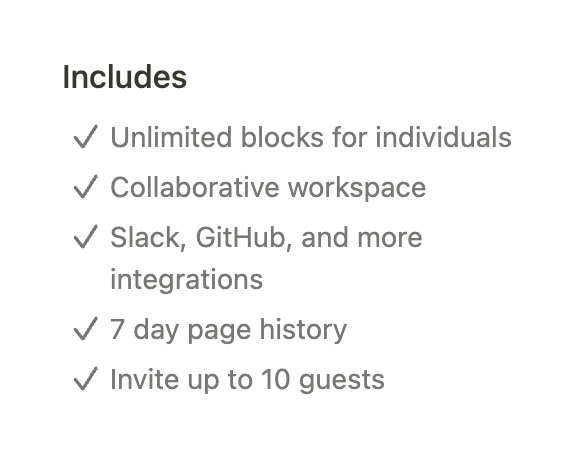 Notion — Benefit List component
