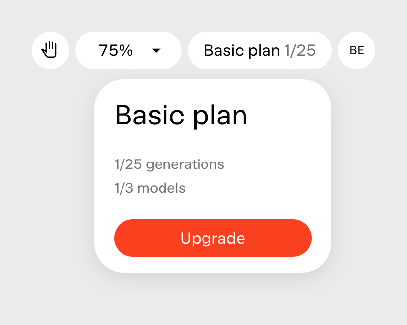 Exactly — Upgrade your plan component