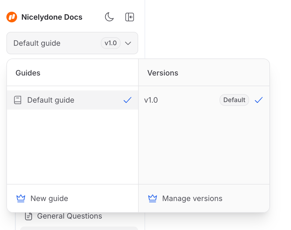 Hashnode — Dropdown menu component