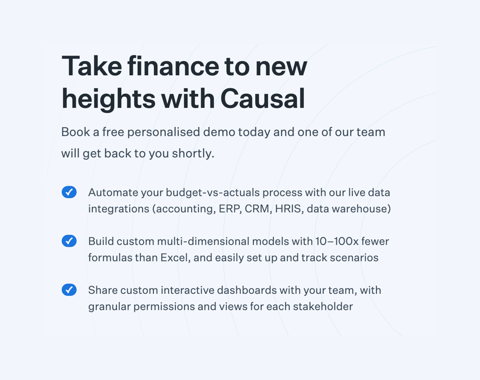 Causal — Benefit List component