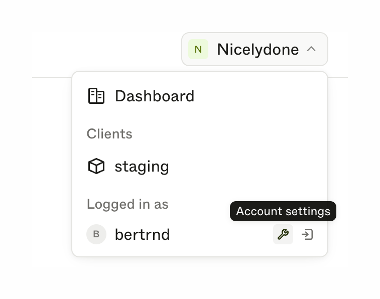 Enode — Dropdown menu component
