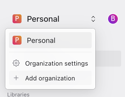 Raster — Dropdown menu component