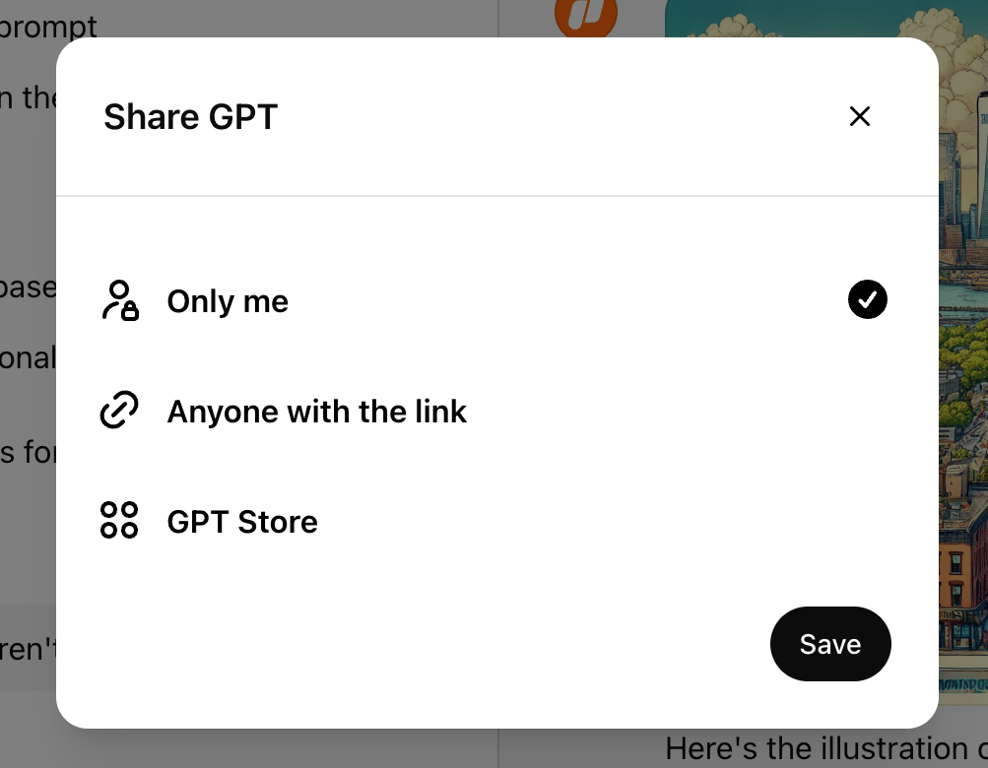 ChatGPT — Modal component