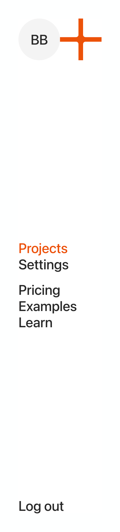 Readymag Vertical navigationUI component example