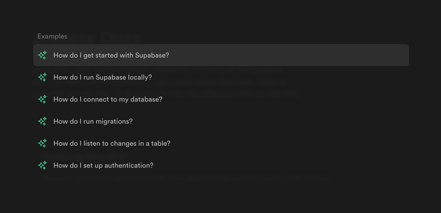 Supabase Artificial intelligenceUI component example