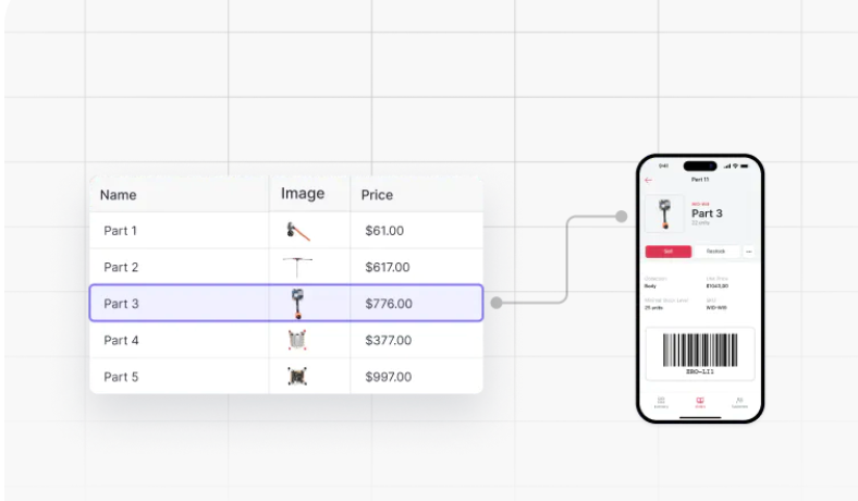 Glide IllustrationUI component example