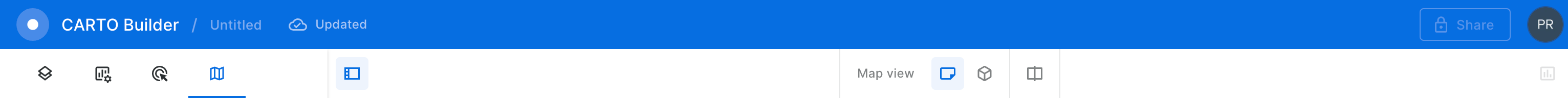 Carto Horizontal navigationUI component example