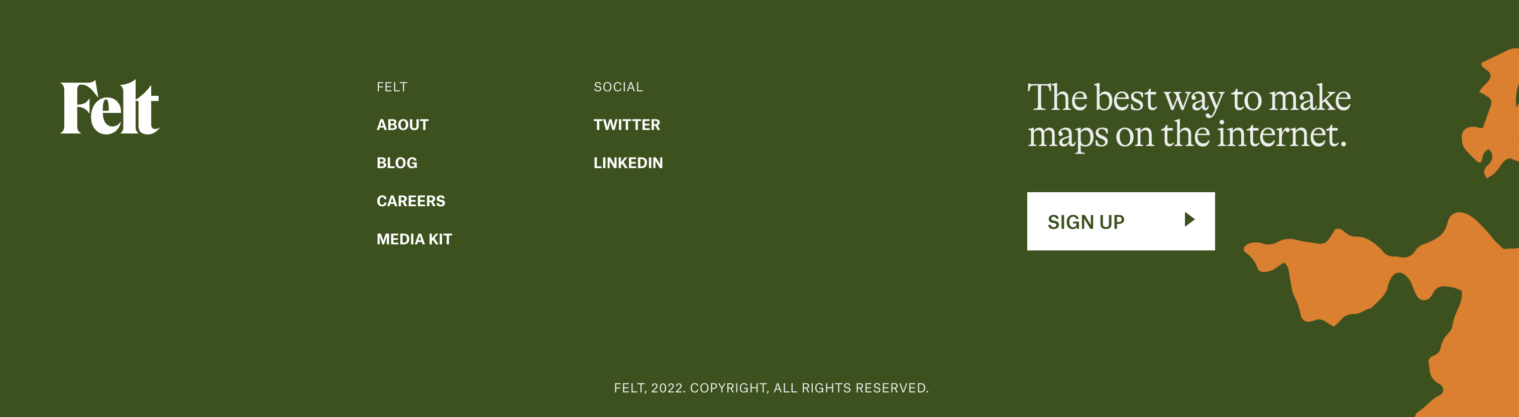 Felt FooterUI component example