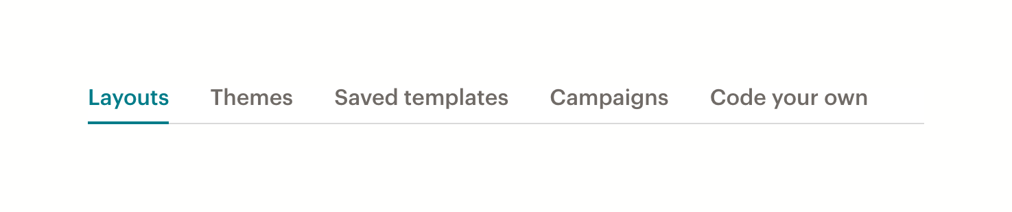 Mailchimp TabsUI component example