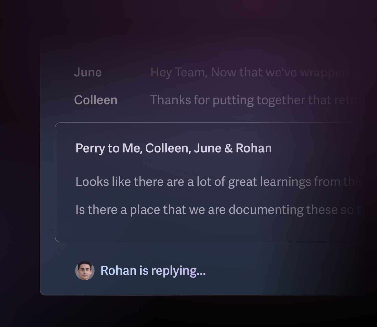 Superhuman IllustrationUI component example