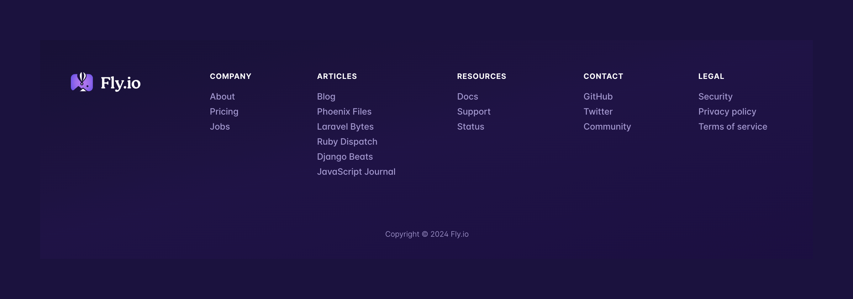 Fly FooterUI component example