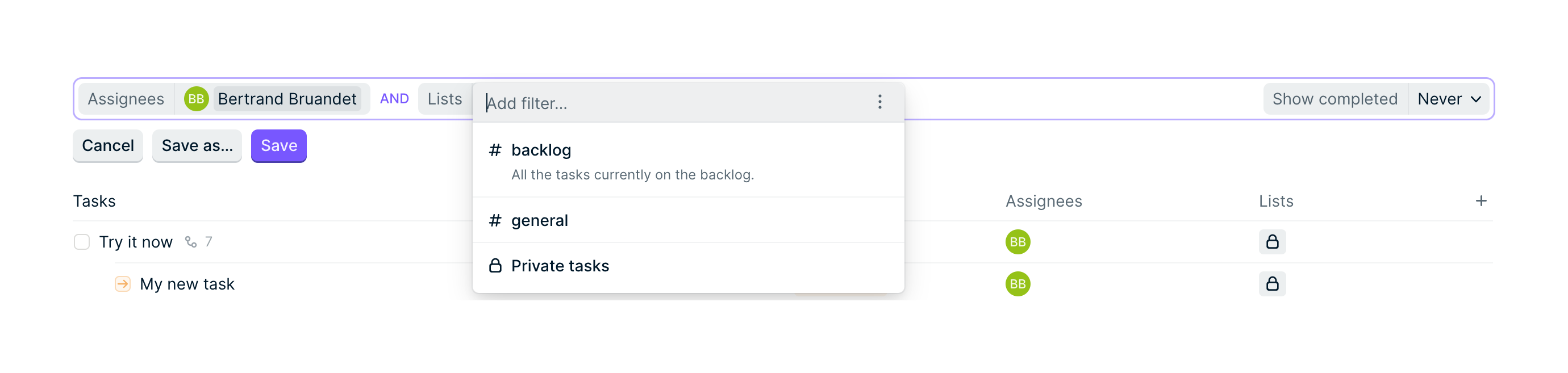 Height Sorting & filteringUI component example