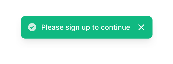 Arrows Notification ToastUI component example