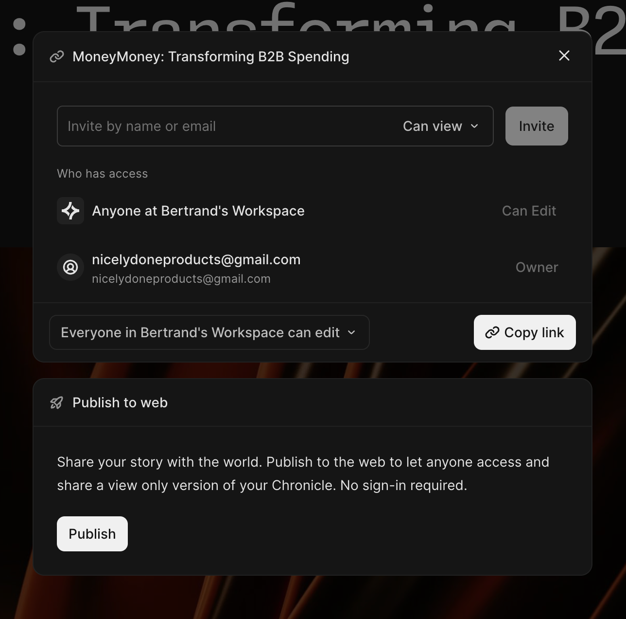 Chronicle ModalUI component example