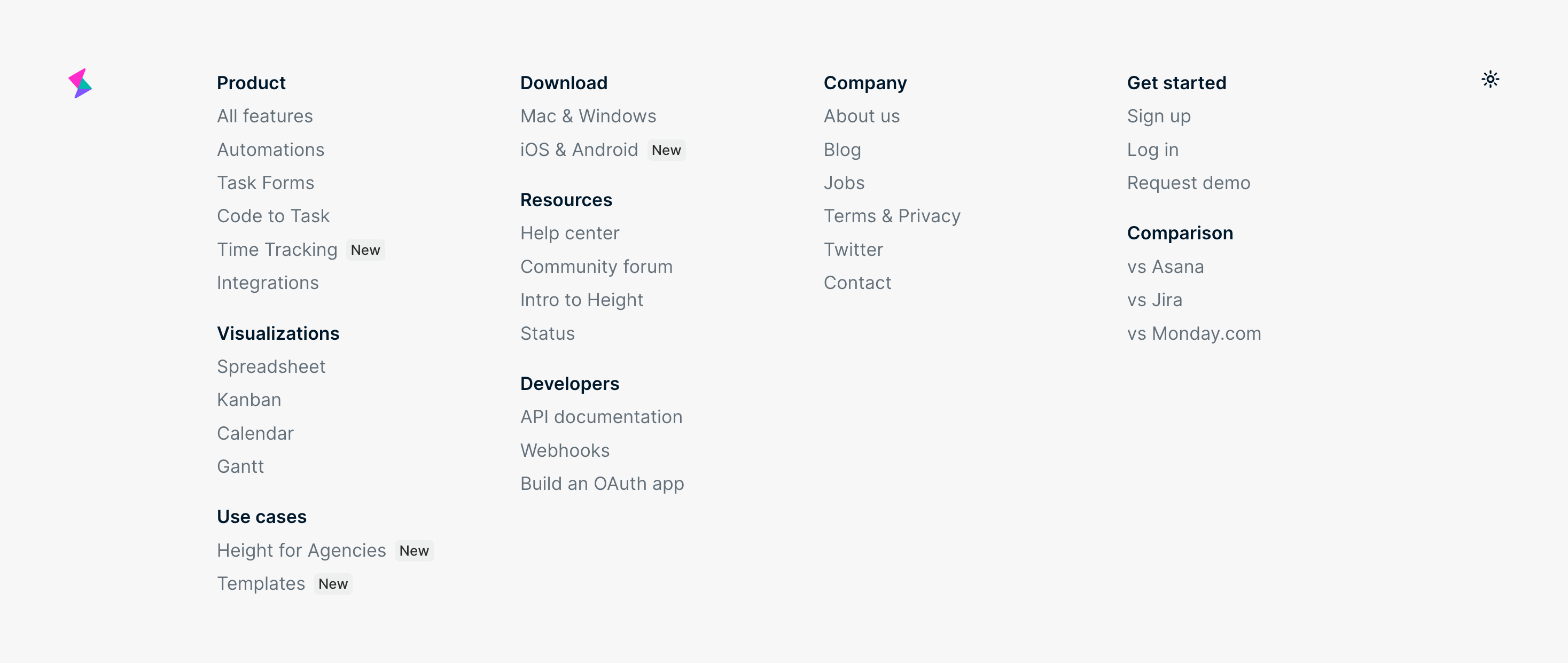 Height FooterUI component example