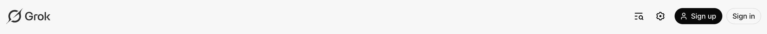 Grok HeaderUI component example