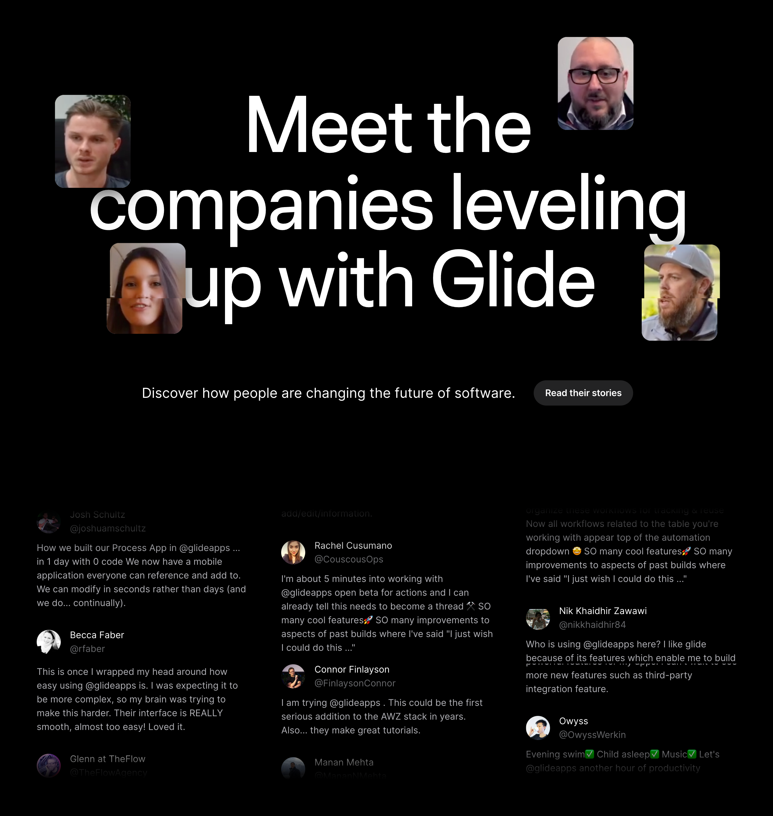 Glide TestimonialUI component example