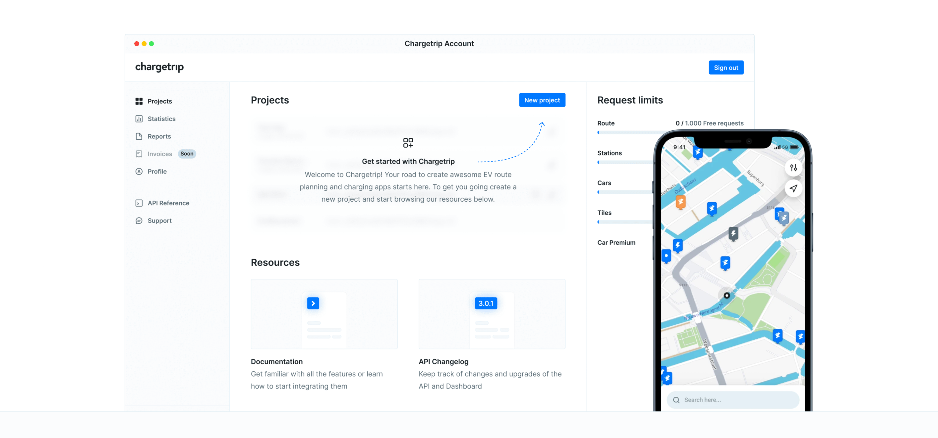 Chargetrip IllustrationUI component example