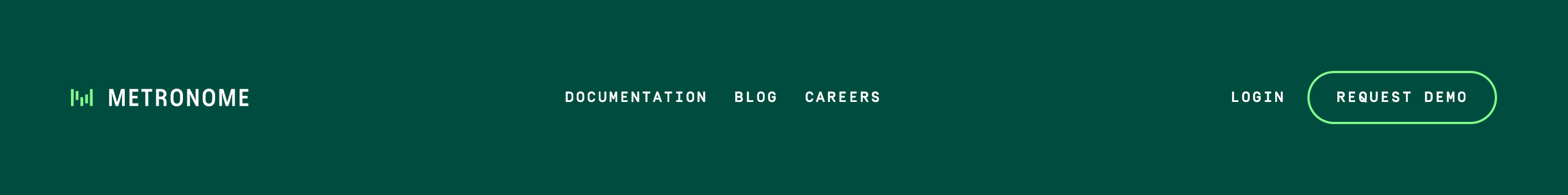 Metronome Horizontal navigationUI component example