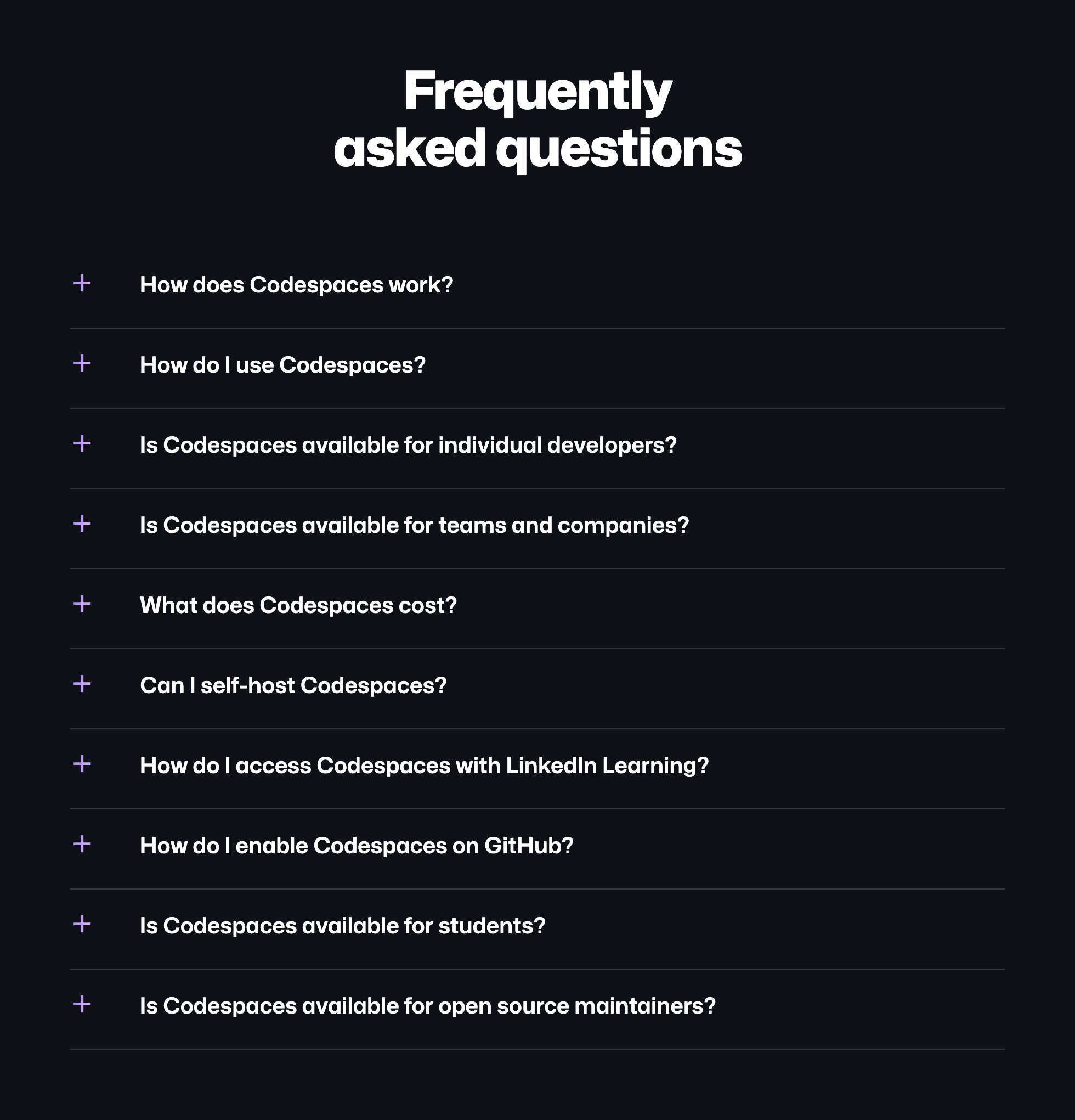 Github FAQUI component example