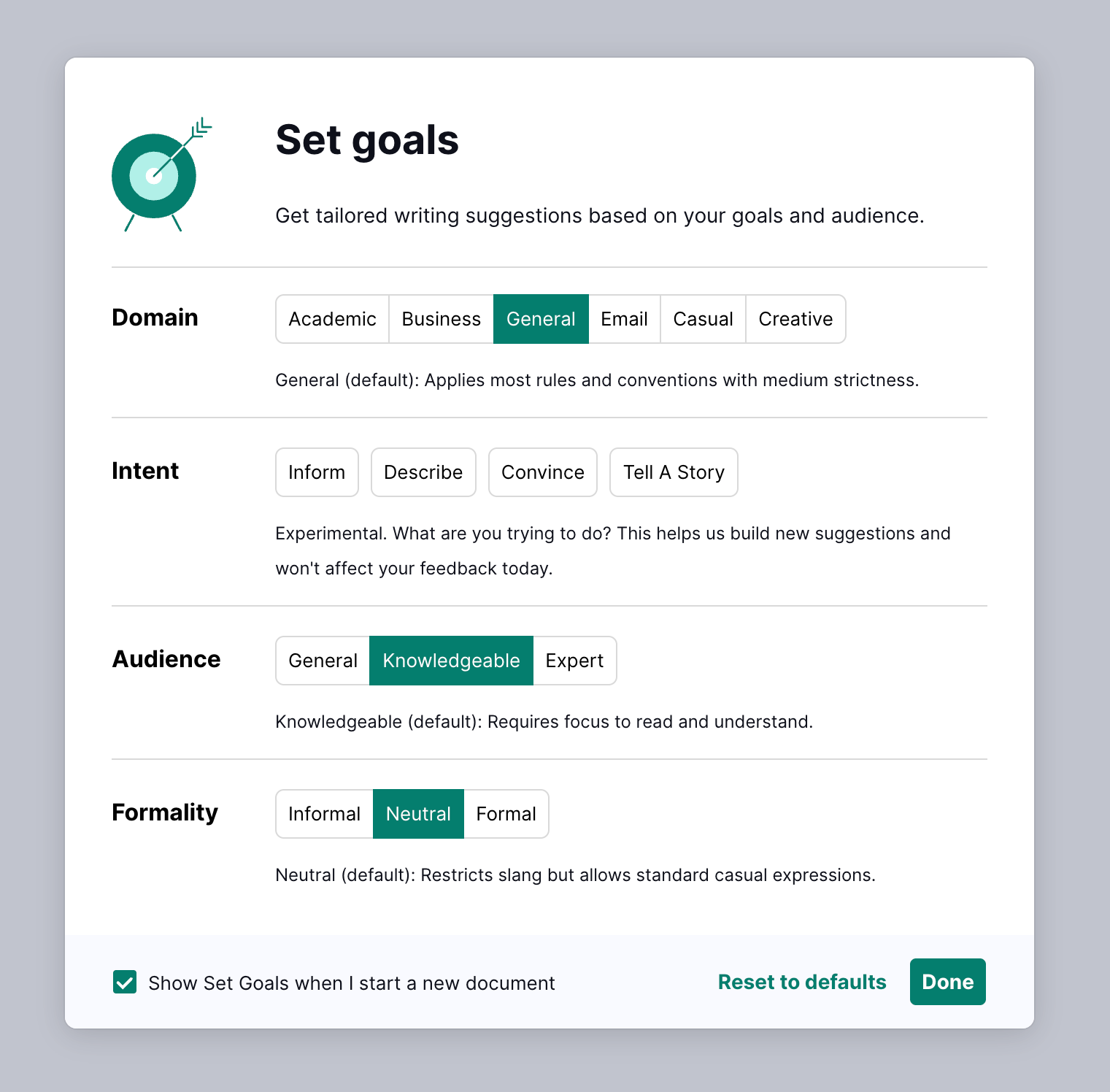 Grammarly ModalUI component example