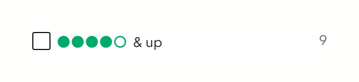 Tripadvisor Checkbox & radioUI component example