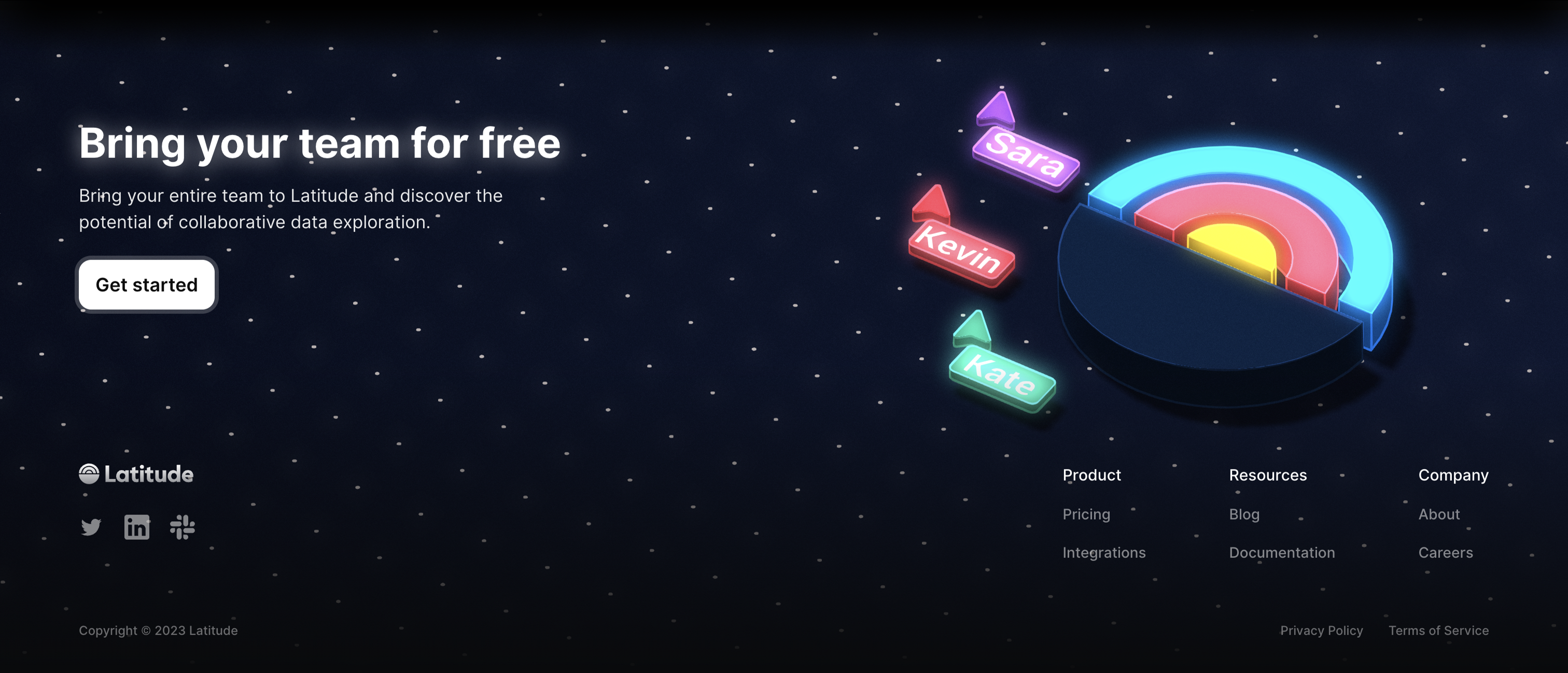 Latitude FooterUI component example