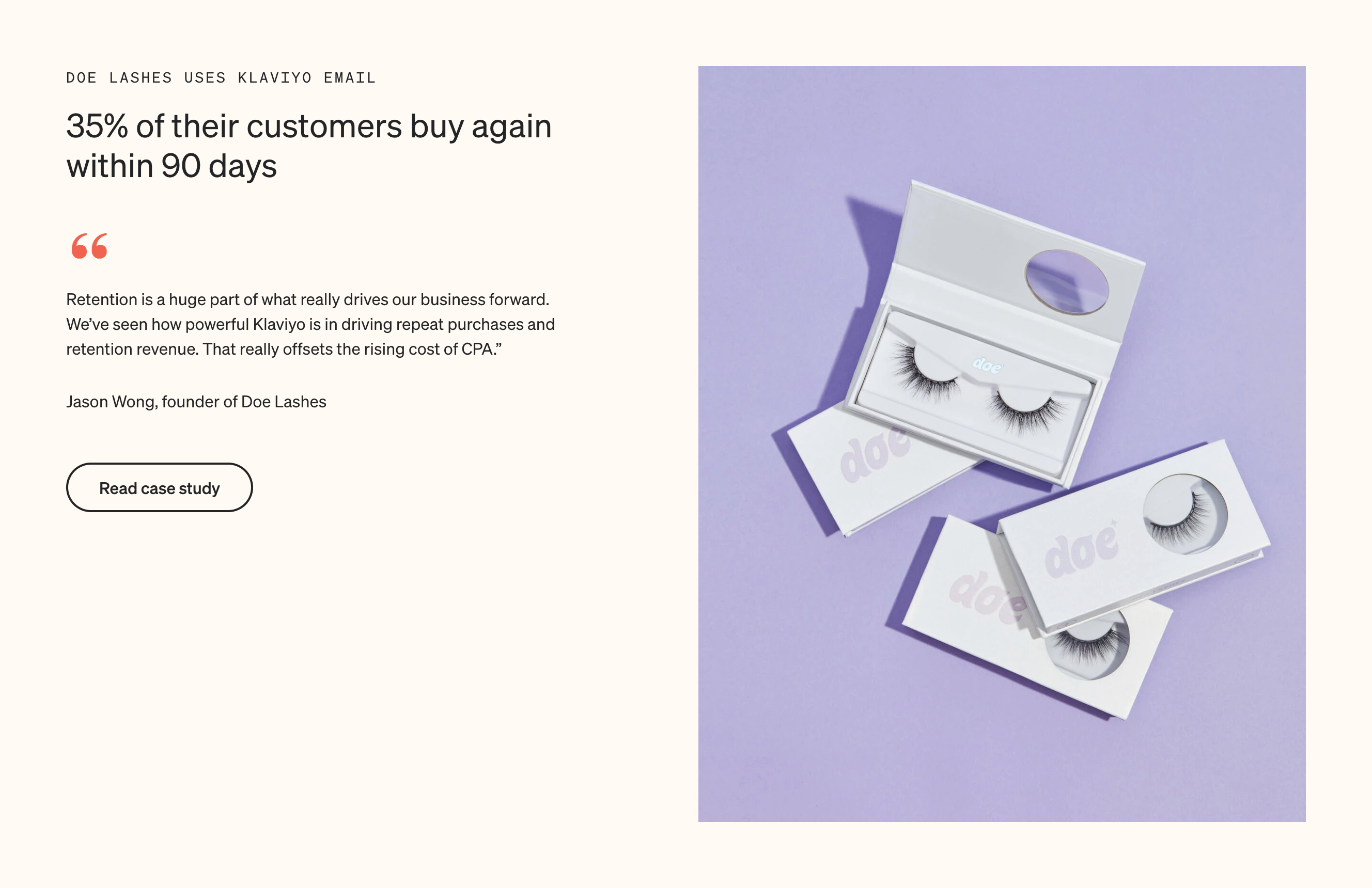 Klaviyo TestimonialUI component example