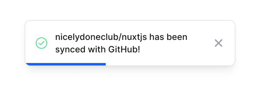 Volta Notification ToastUI component example